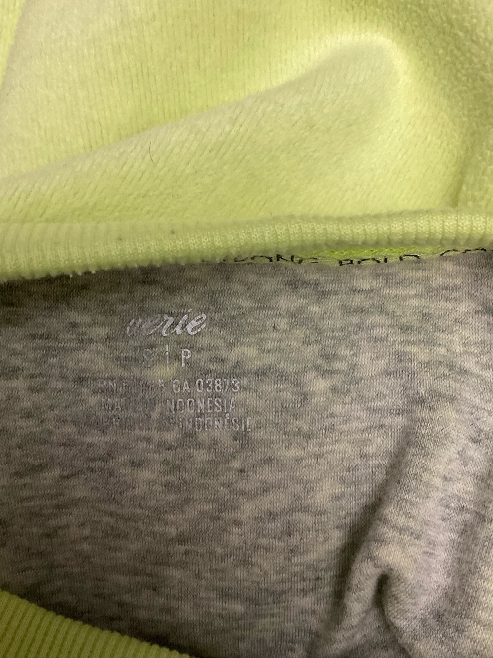 aerie Neon Yellow Pullover Sweatshirt - Picture 4 of 4